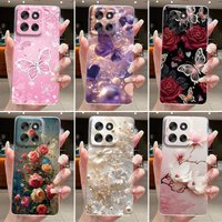 For Motorola Moto G56 Case XT2529-2 XT2529-1 Fashion Butterfly Flower Clear Soft TPU Phone Cover for Moto G56 G66J G66Y 5G Case