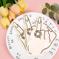 20pcs Bachelorette Party Ring Finger Napkins Cocktail Napkins Bridal Shower Gift Engagement Party Wedding Table Decorations