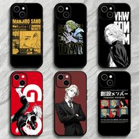 Phone Case Black Soft Phone Case For iPhone 17 16 15 Pro Max Plus Mini Classic Shockproof T-Tokyo Avengers mikey