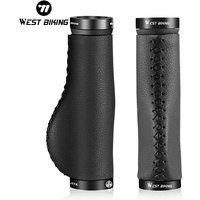 WEST BIKING Bicycle Grips Microfiber Leather Handlebar End Cap MTB Road Bike Soft Anti-Skid Shock Absorber Cycling Grips
