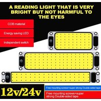54/108 LED Night Strip Light Car Reading Light Ceiling Lamp with On Off Switch for Van Lorry Truck Camper Boat Interior LED