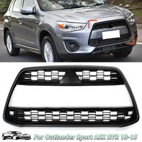 Front Bumper Grille Mesh Black For 2013-2015 Mitsubishi Outlander Sport ASX RVR