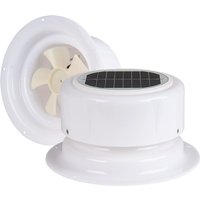 RV Solar Vent Fan 2.4V 5 Blade Roof Exhaust Fan for Camper Van Motorhome Boat Trailer Waterproof Auto Ventilation Cooling