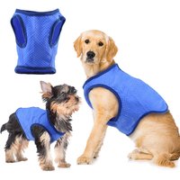 Dog Cooling Vest Breathable Summer Mesh Ice Pet Harness Portable Instant Cooling Coat for Puppy Outdoor Sport Walking Beach
