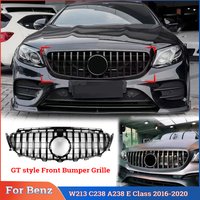 For Mercedes-Benz W213 C238 A238 E Class E300 E200 E260 2016 To 2020 Front Bumper Middle Hood Radiator Grill Center Grid Mesh