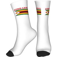 Zimbabwe Flag Dress Socks Mens Womens Warm Fashion Crew Socks