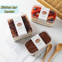 【10Pcs Tiramisu Packing Boxes With Lid Transparent PP Bakery Storage Boxes Christmas Wedding Party Snack Cookie Gift Box】