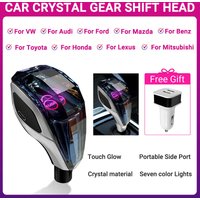 Car crystal gear shift head,LED 7color Light,Portable Side Port,For Toyota/VW/Audi/Lexus/Mitsubishi/Benz/Lexus/Honda/Ford Models
