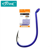 ZYZHE 20~45Pcs Blue Octopus Beak Hooks 6 Sizes Multi-coloured High Carbon Steel Super Lock Sea Rock Fishing Hooks Octopus Hook