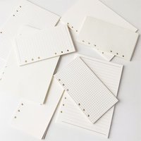 A5A6A7 Loose Leaf Notebook Refill Spiral Binder Inner Page Line Blank craft Grid Inside Paper Stationery