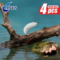 ANFS Set of 4 Pieces of Fly Fishing Flies Kit, Size of 12# 14# 16# 18# Mixed, Hand Tied Fly, Fly Fishing Gift for Angler