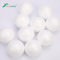 10 Pieces 8cm/7cm Ball Shaped Styrofoam Foam Ornaments DIY Craft Party Decoration