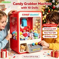 Machine à griffes électronique avec 10 poupées, jeux d'arcade, distributeur de bonbons, jouets interactifs pour enfants, cadeaux