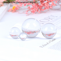 【TG】1Pc High Quality 20-50mm Clear Artificial Crystal Round Ball Quartz Healing Sphere Photography Props Home Decor Gifts