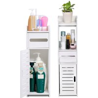 White Wooden Bathroom Cabinet Toilet Storage Shelf Organizer Bathroom Storage Cabinet Bathroom Cabinet