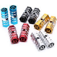 2pcs Bicycle Bike Pedals Axles Aluminum Alloy Stunt Foot Pegs Pedal for Cycling Parts 5 Colors