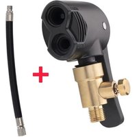 AliExpress NONE 2-in-1 Bike Pump Nozzle Adapter Air Chuck Inflator Hose for Bicycle Motorbike Auto Valve Connectors