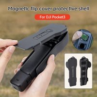 Magnetic Flip Case for DJI Osmo Pocket 3, Shockproof Cover with 5/3 Filter Slots & Elastic Band, Travel Box for Accessories