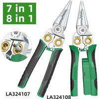 LAOA 8-In-1 Stainless Steel Multifunctional Wire Stripping Pliers LA324107 LA324108 Electric Measuring and Electricians