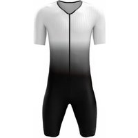 AliExpress NONE No Logo Simple Solid ColorTriathlon Suit Men's Short Sleeve Trisuit Cycling Skinsuit One-piece Tights Swim Run Bicycle Sets
