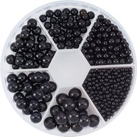 1100pcs 3/4/5/6/7/8mm black round bead perforated set box can be used as a small gift vase filling material for DIY bracelet mak