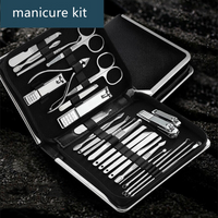 Ensemble de manucure en acier inoxydable, coupe-ongles, pince à cuticules, outil de soins de pédicure, ciseaux pour peau morte, Kit de nettoyage et de toilettage, 11 à 26 pièces
