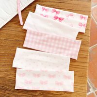 1pc Girly Print Wide Headband Bow Heart Plaid Design Face Washing Makeup Photo Atmosphere Headband