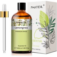 PHATOIL 100ml Essential Oils Lemon Eucalyptus Lemongrass Cedarwood Aroma Essential Oil for Humidifier Diffuser Aromatherapy