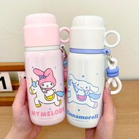 1pc Sanrio Series Insulated Cup 460ML, Cute Outdoor Travel Portable Water Bottle, Office Water Cup, Dual-Drinking Cup