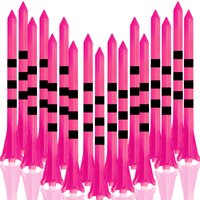 Golf Tees Plastic Unbreakable 5 Prongs Head Tee with Stripe Markers 50pcs,83mm70mm Long Ball Holder Low Friction Less Resistance