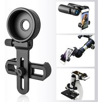 Upgrade Telescope Phone Adapter Universal Cell Phone Mount For Binoculars, Monocular, Microscope, Spotting Scope, Telescope Clip