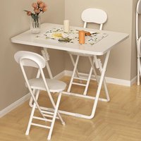 Folding dining table and chairs rental room dining table for two people night market stall small table simple foldable balcony