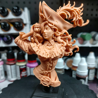 1PC 10cm/14cm Female Pirate Bust Model 3D Printed Resin Blank Statue Sculpture DIY Coloring Self-assembly Models Figurines