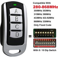 Garage Door Remote Control Clone 8 / 10 DIP Switch 300MHz 303MHz 315MHz 330MHz 433MHz 433.92MHz 868MHz Fixed Code MultiFrequency