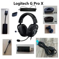Original Spare parts for Logitech G Pro X headphones Replacement Hinge buckle Adapter Receiver,Microphone,sound card,Audio cable