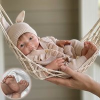 OtardDolls 1PC/Two Styles 18-inch Realistic Painted Skin Silicone Bebe Girl Open Mouth Reborn Doll Handmade Waterproof Toy