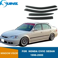 Side Window Deflector For Honda Civic Sedan 1996 1997 1998 1999 2000 Door Visor Vent Shades Sun Rain Guards Weather Shield SUNZ