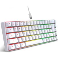 Wired Keyboard Mechanical Feel 61 Keys Usb Wired Gaming RGB Backlit Keyboard PC Gamer Accessories for Computer Gamers Ofiice