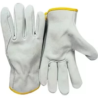 1 Pair Sheepskin Two-layer Welding Gloves Wear-resistant Anti-scalding Soft Welding Welder Durable Protection Labor Insurance