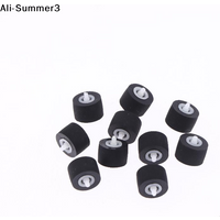 【AyS】10Pcs 10x6x1.5x10mm Cartridge Radio Movement Pinch Roller Wheel W/Shaft For Tape Recorder Cassette Player Audio Accessories