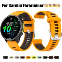 Sports Two-Tone Silicone Band For Garmin Forerunner 970 965 955 Solar 945 935 745 Wristband Watchband Bracelet Accessories