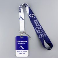 Disability Awareness Neck Strap Lanyard For Keychain ID Card Cellphone Straps Badge Holder Hanging Rope Accessories