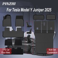 For Tesla New Model Y Juniper 2025 TPE Floor Mats Waterproof Luggage Mat Wear-resistant Foot Pads ModelY Trunk Mats Accessories