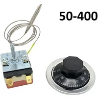 Thermostat AC 250V 16A 50-300/50-400 Degrees Celsius Knob Liquid Rising Temperature Controller NO NC for Electric Oven