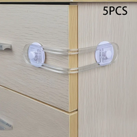 5/10pcs Safety Lock Multi-Function Dual Open Safety Lock Youngsters Safety Lock Cabinet Refrigerator Lock Window Lock,