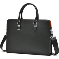 Top Genuine Cowhide Leather Business Men Briefcase Luxury Handbag Men Laptop Documents Bag Fashion Men's Shoulder Crossbody Bag