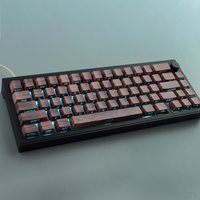 Wood Grain Side Transparent Keycaps 136 Key PBT CHERRY Profile Double Shot Molding Keycap For Wooting Mechanical Meyboard