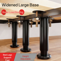 1pcs Bed Beam Support Foot Fixer Telescopic Adjustable Plastic Furniture Leg Sofa Leg Bed Bottom Load Bearing Bracket Tools
