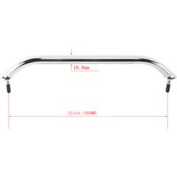 Boat Handrail Grab Handle Polished Stainless Steel Round Tube - 12" Long Marine Grab Handle