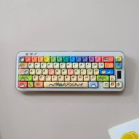 Cat Party Keycaps Set 132 Keys PBT Material Keycaps MOA XOA Profile DYE-SUB For MX Switch Wooting Mechanical Keyboard Keycap
